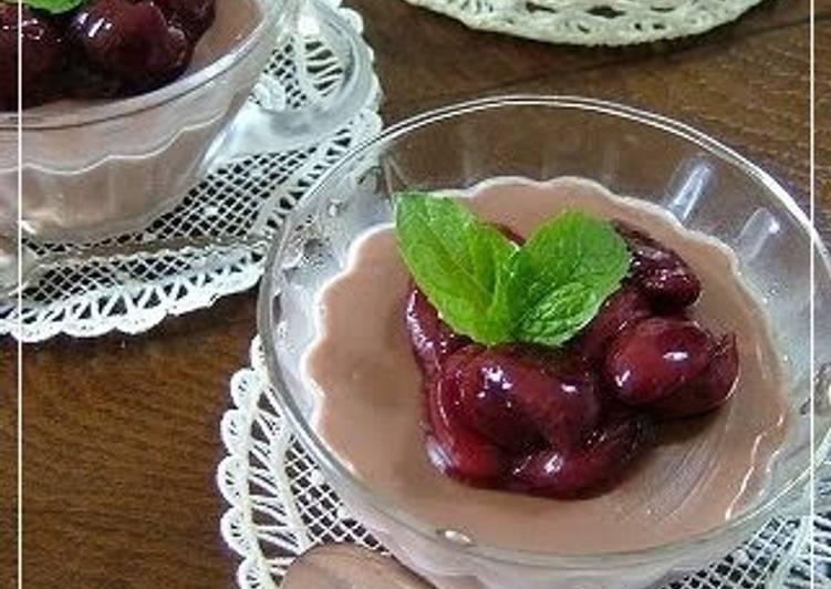 Step-by-Step Guide to Prepare Speedy Chocolate Blancmange with Cherry Sauce