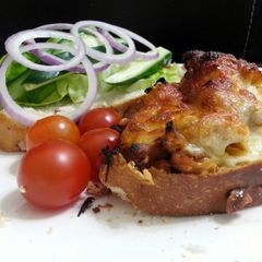 A picture of LG DOUBLE CHEESE CHICKEN SANDWICH.