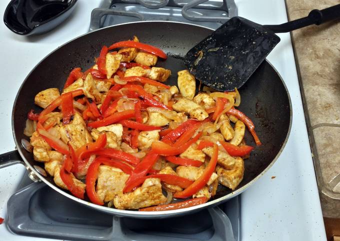 Recipe of Favorite Kickin´ Chicken Fajitas for Breakfast Food