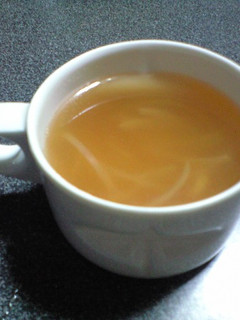 A picture of Onion Soup with Bouillon Cube.