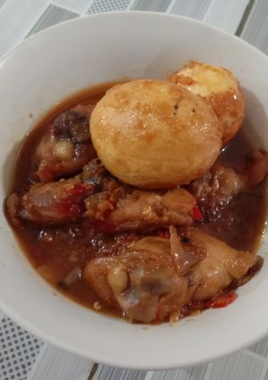 Foto resep Telur dan ayam bumbu rujak