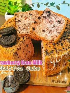 Foto resep 🍰Strawberry Oreo Milk Chiffon Cake 🍓