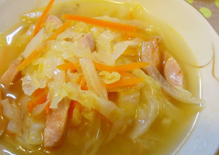 Steps to Prepare Homemade Hearty Cabbage and Vegetable Soup