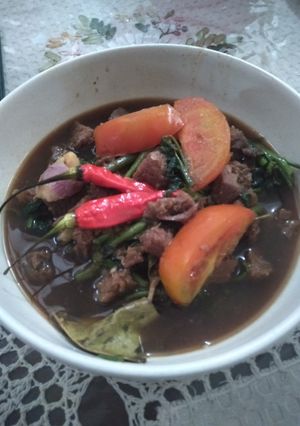 Foto resep Semur Daging sapi cah kangkung