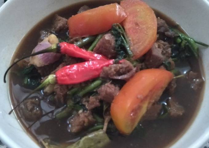 Semur Daging sapi cah kangkung