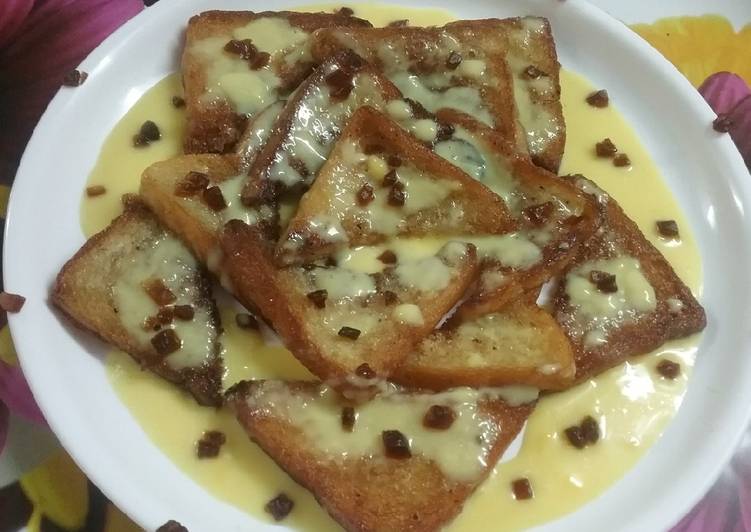 Recipe of Homemade Sahi Tukda With Chilled Custard