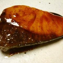A picture of Amberjack Teriyaki in a Frying Pan.