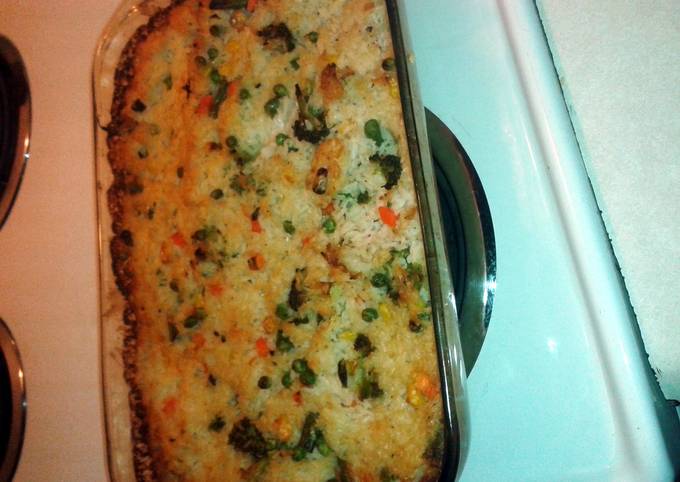 Recipe of Perfect cheesy veggie rice cassarole