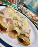 Panqueques rellenos con carne