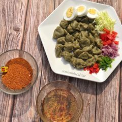 A picture of Danwake (Bean dumplings).