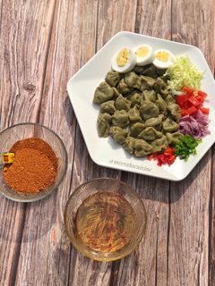 A picture of Danwake (Bean dumplings).