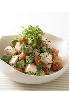 A picture of Chunky Okra & Tofu Salad.