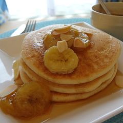 A picture of Vegan Pancakes No Eggs, Milk or Oil.