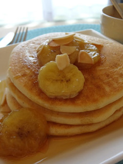 A picture of Vegan Pancakes No Eggs, Milk or Oil.