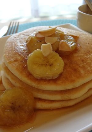 A picture of Vegan Pancakes No Eggs, Milk or Oil.
