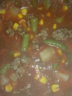 A picture of Vegetable Hamburger Soup.