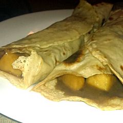A picture of Sophie's caramel apple pancakes.