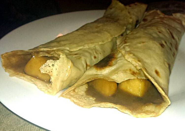 Simple Way to Prepare Super Quick Homemade Sophie&#39;s caramel apple pancakes