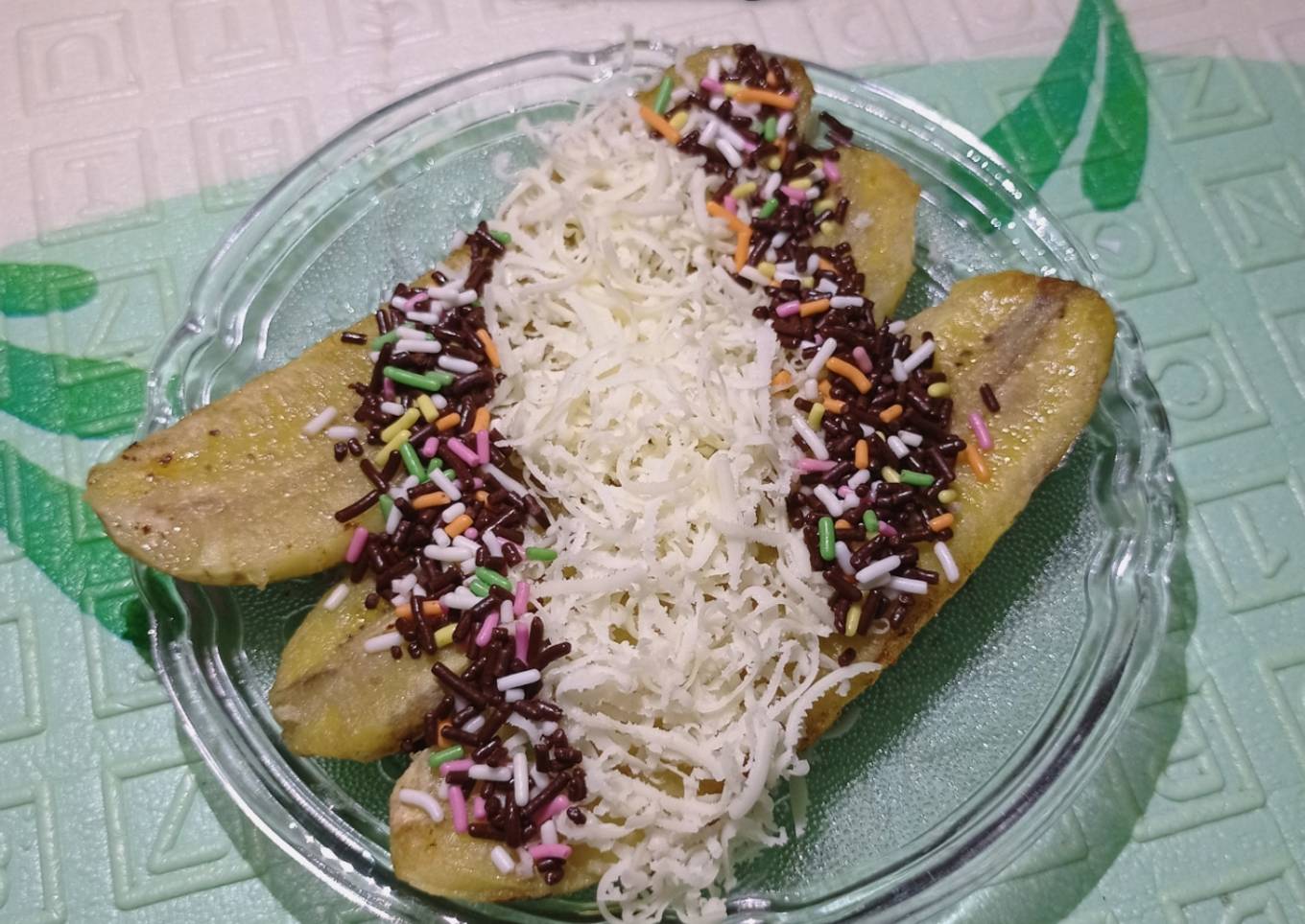 Pisang bakar Teflon coklat keju