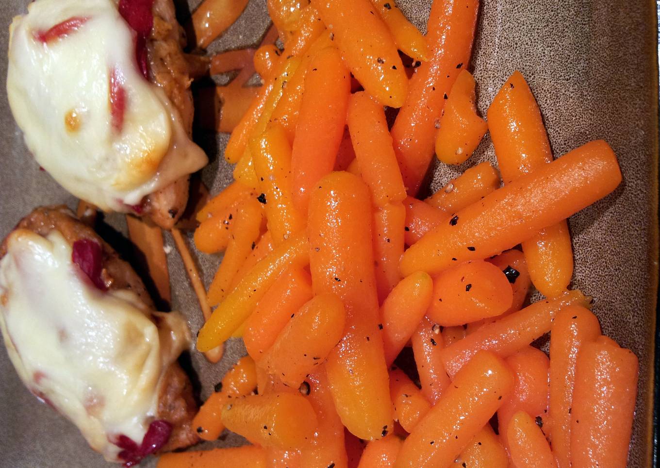 Honey Mustard Chicken with Caramelized Onions and Roasted Red Pepper