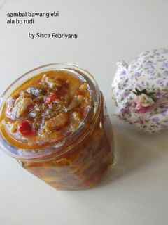 A picture of Shrimp onion spicy sauce - traditional Indonesian food.