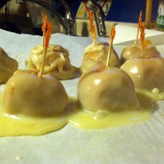 A picture of White Chocolate Peanut Butter Balls.
