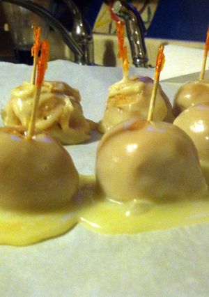 A picture of White Chocolate Peanut Butter Balls.