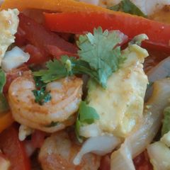 A picture of Shrimp Fajitas.