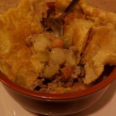 A picture of Holiday Flavors In A Pot Pie For 2 or 4 People.