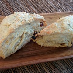 A picture of Savory scones with sun dried tomatoes.