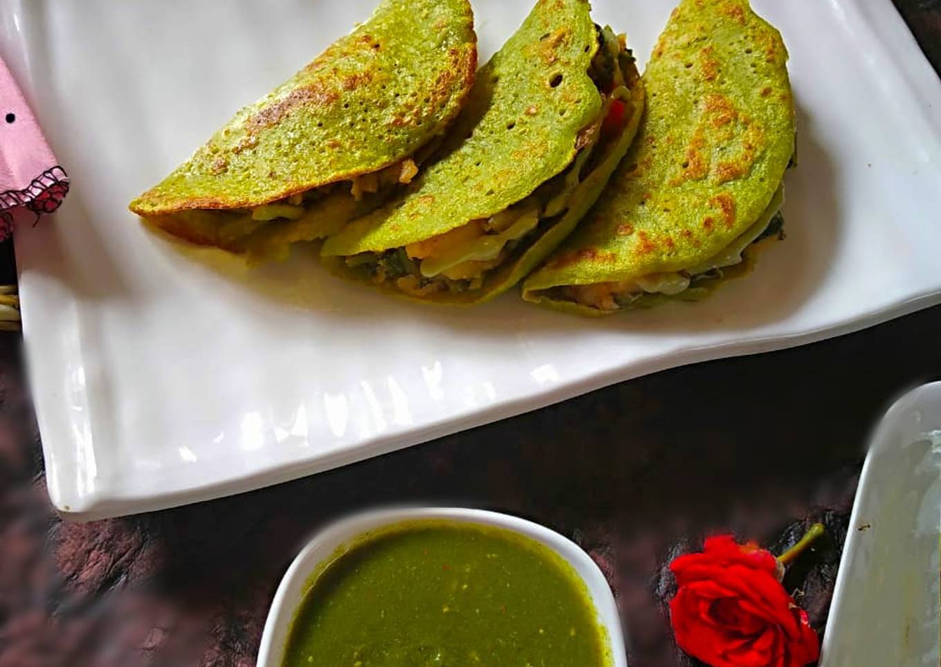 Spinach Moong Dal Tacos 🌮