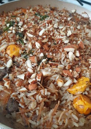 Una foto de Arroz con menudos