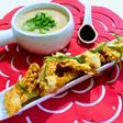 Tempura with chicken corn soup 🌽