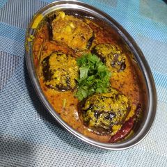 Curd eggplant sabji A picture of Curd eggplant sabji.