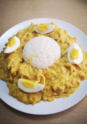 Una foto de Ají de pollo