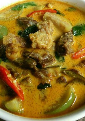 รูปของ แกงเนื้อเค็มใบยี่หร่า