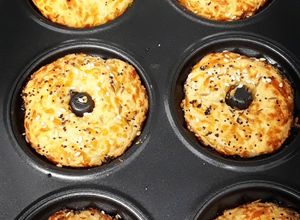 Una foto de Mini bagels saludables a mi manera