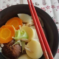 A picture of Mushroom Miso Udon.