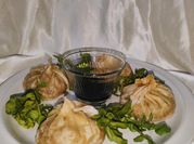 Una foto de dumplings chino