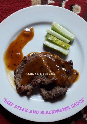 Foto resep Beef steak and blackpapper sauce
