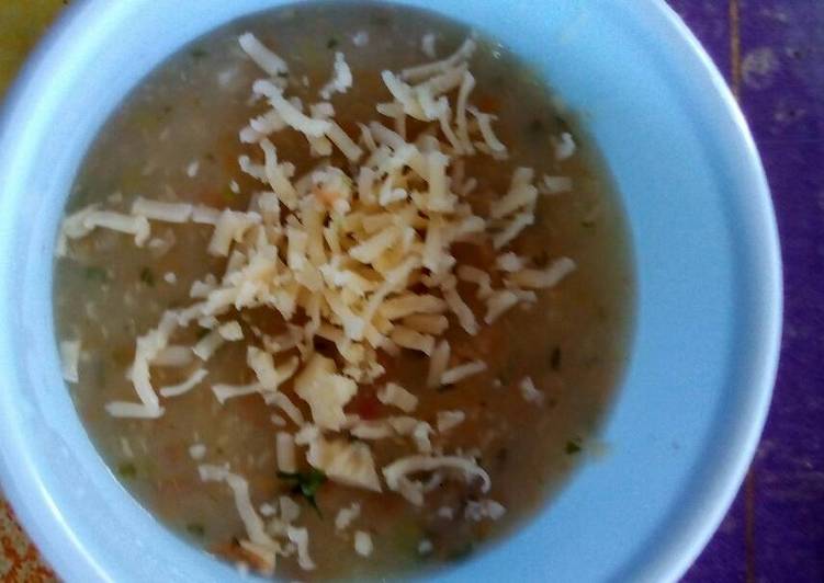 Cara Membuat MPASI cream sup (kentang,daging,wortel) 9m yang Enak