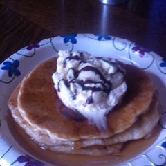 A picture of Noah's ultimate pancakes.