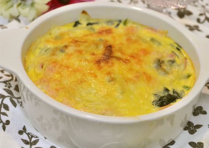 Steps to Prepare Quick Easy Quiche with Spinach and Bacon