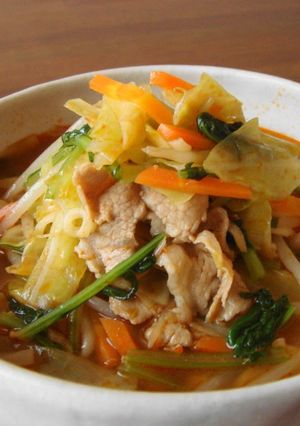 A picture of Stamina Boosting with Plenty of Vegetables Miso Ramen Noodles.