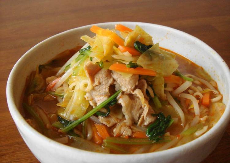 Recipe of Favorite Stamina Boosting with Plenty of Vegetables Miso Ramen Noodles
