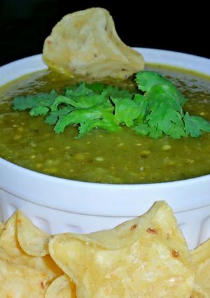 A picture of Mike's Very Verde Salsa.