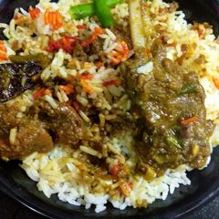 A picture of Mutton biryani.