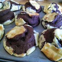 A picture of Cream Cheese Filled Chocolate Cupcakes .
