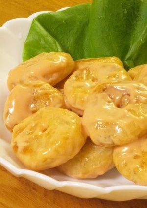 A picture of Thrifty Mock Shrimp in Mayonnaise Sauce (with Okara).
