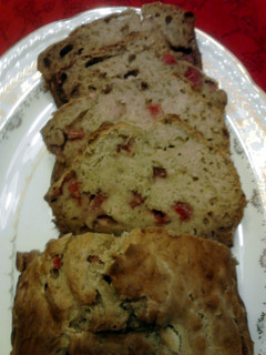 A picture of strawberry banana bread (sugar free).